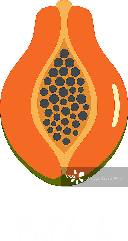 扁平风格木瓜图标图片素材