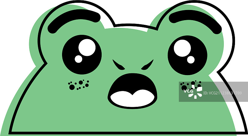 卡通蟾蜍脸图片素材