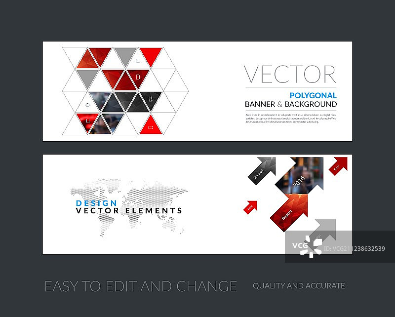 一套现代水平网站横幅图片素材