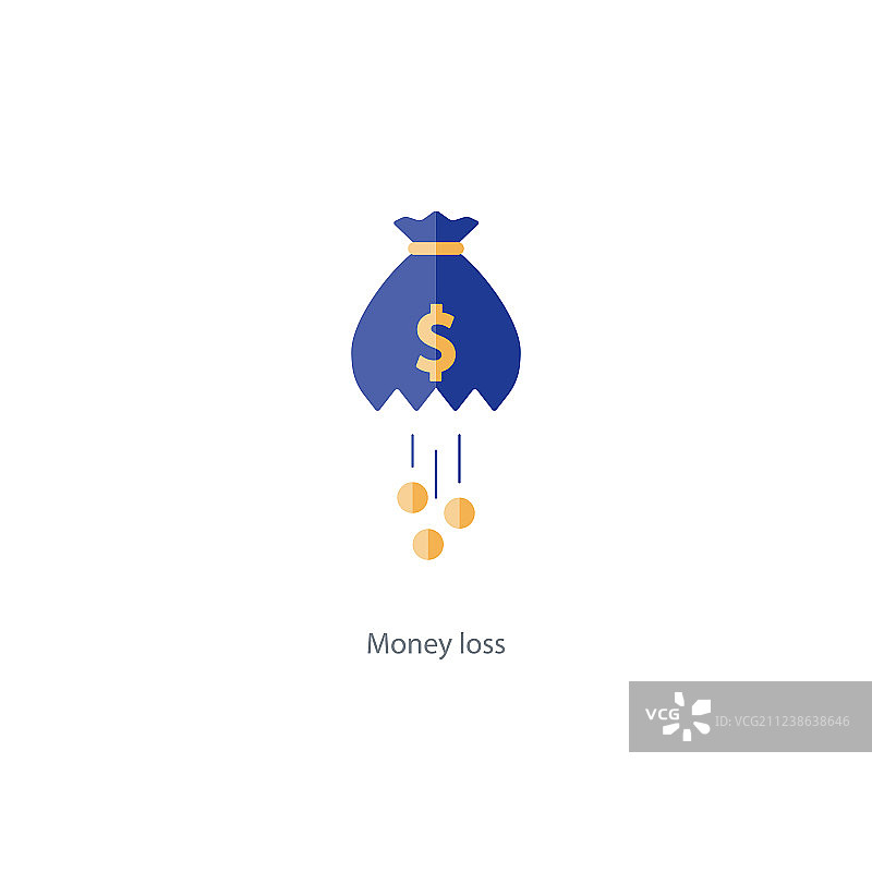 舔舐金钱：金融危机预算损失图片素材