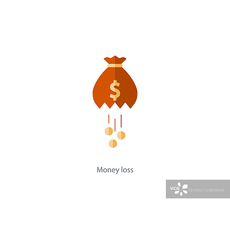 舔舐金钱：金融危机预算损失图片素材