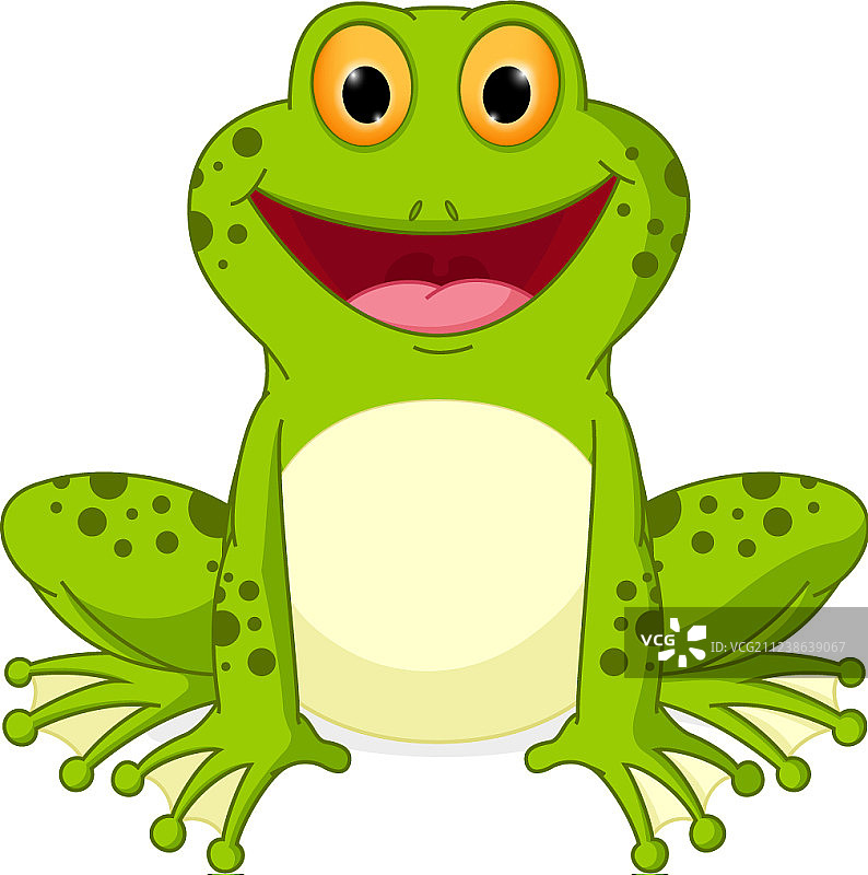 快乐的青蛙卡通图片素材