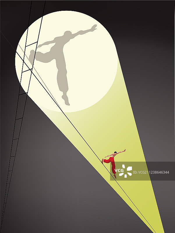 走钢丝的人图片素材