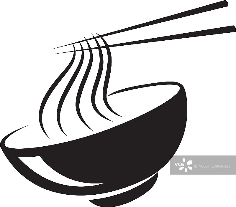 黑色面条图标图片素材