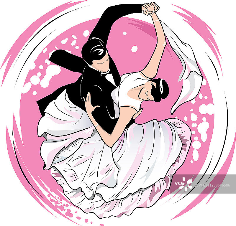 粉色背景上的华尔兹旋风图片素材