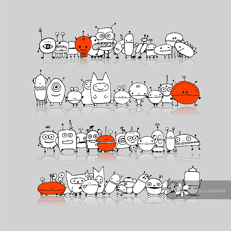 外星人设计草图图片素材