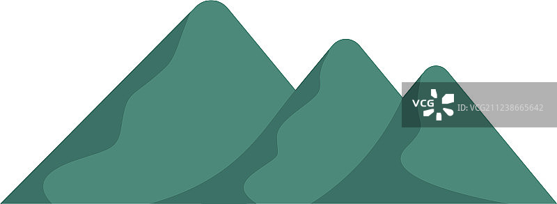 山地旅行图标扁平风格图片素材