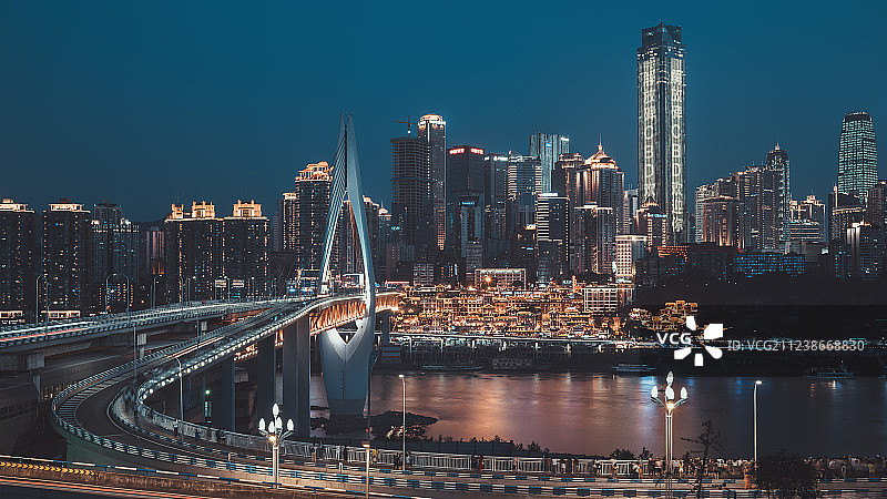 重庆渝中半岛夜景图片素材