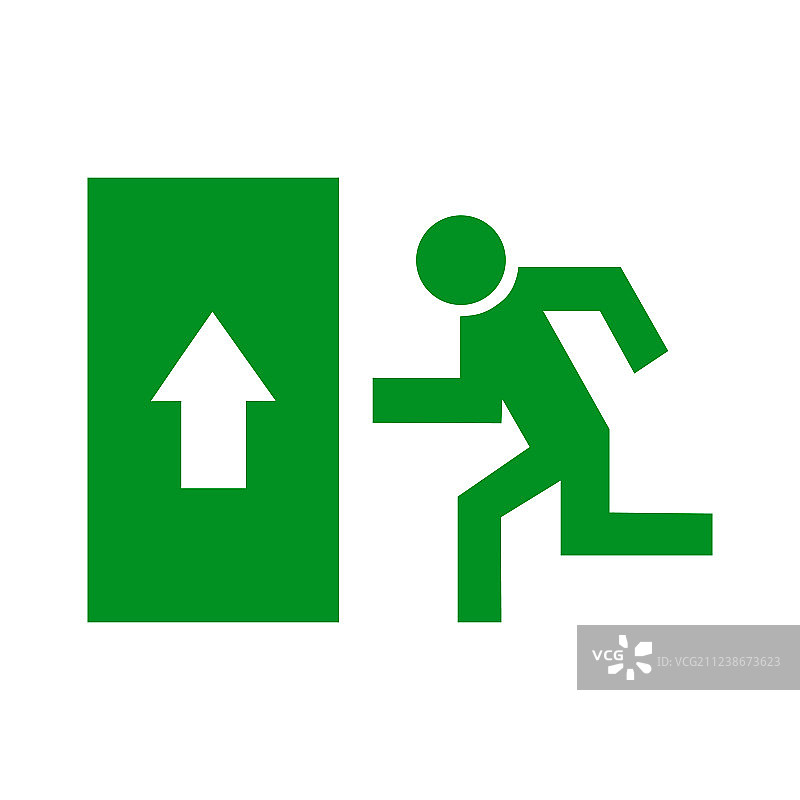安全出口标志，绿色紧急出口图标图片素材