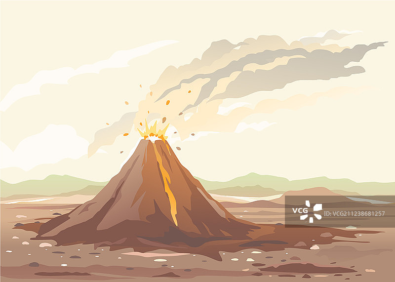 火山喷发图片素材