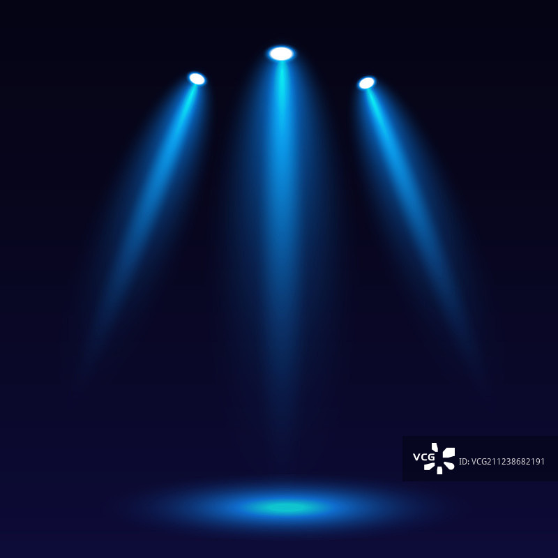 黑暗背景下的明亮灯光场景图片素材