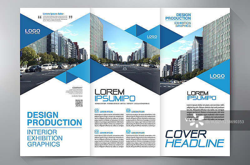 三折宣传册A4模板设计图片素材