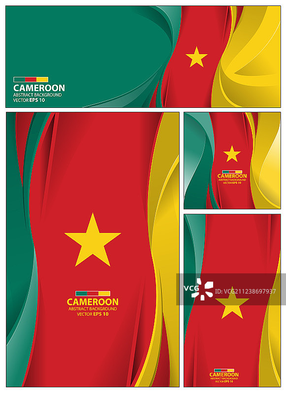 抽象喀麦隆国旗背景图片素材
