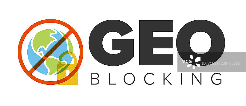 欧洲地理封锁概念宣传单图片素材