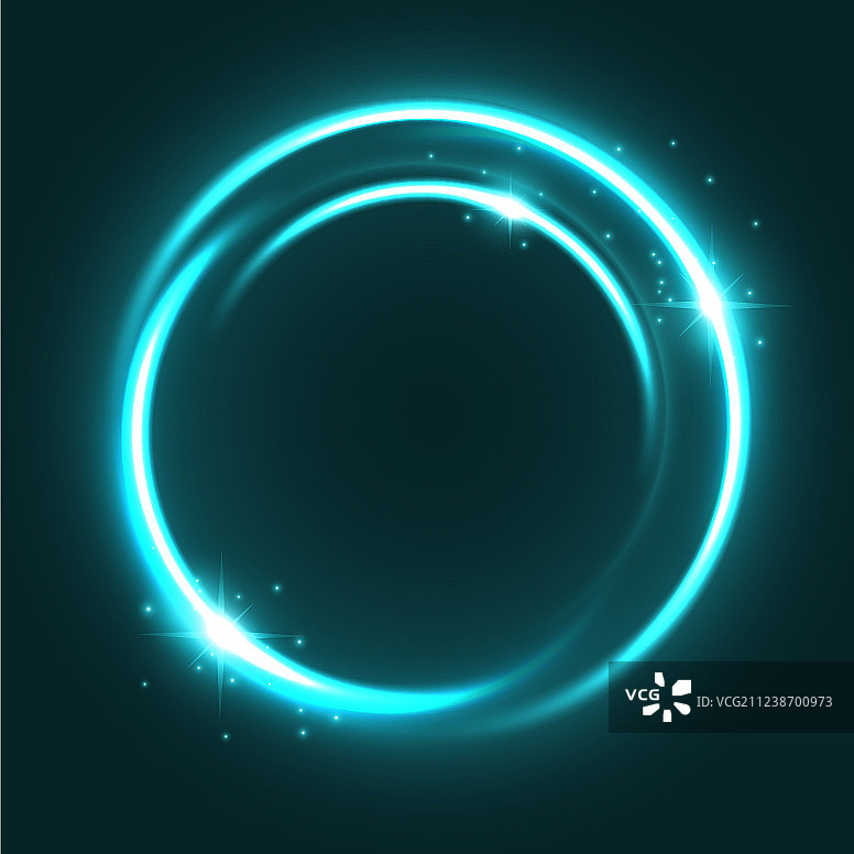 霓虹灯光圈闪耀图标图片素材