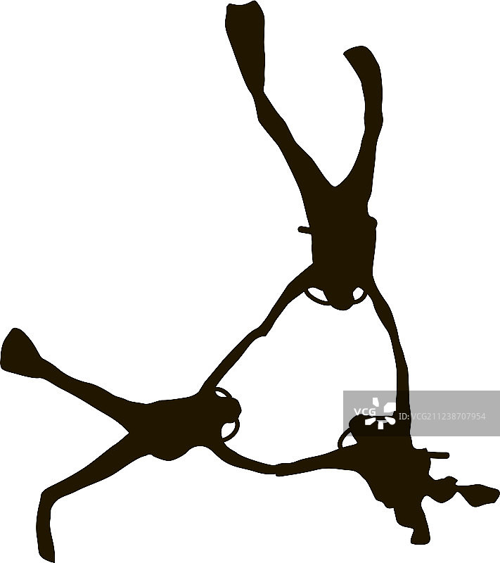 潜水员剪影图片素材