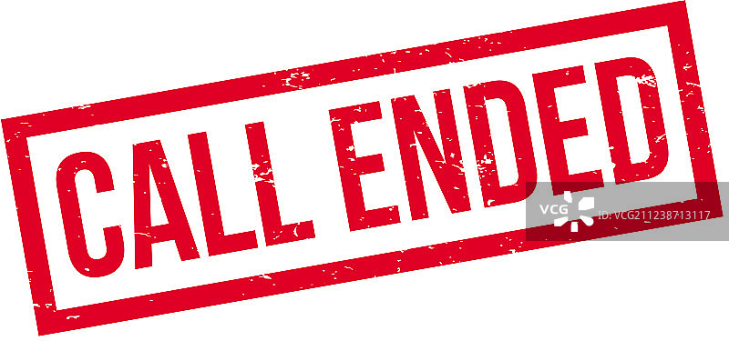 通话结束橡皮图章图片素材