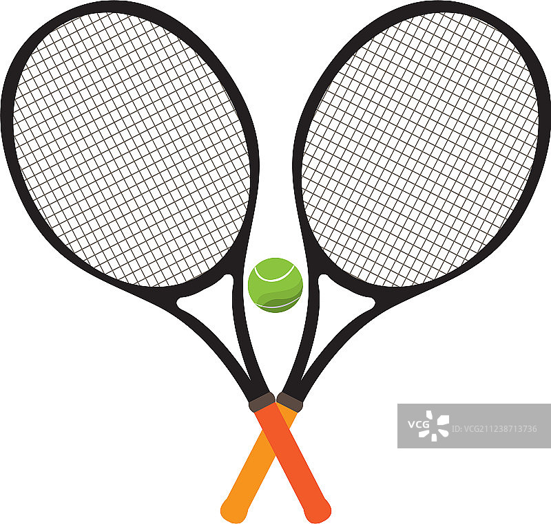 孤立的网球拍图片素材