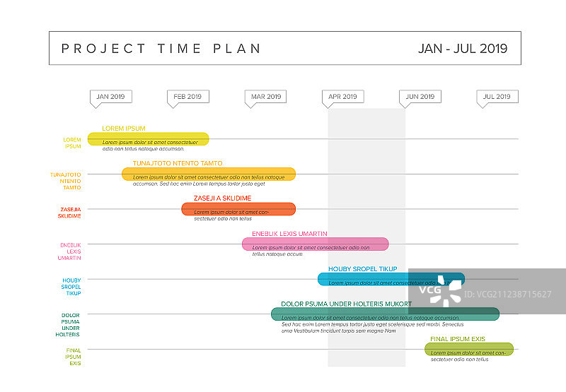 甘特图项目生产时间表图片素材