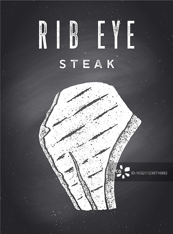 牛排黑板厨房海报图片素材