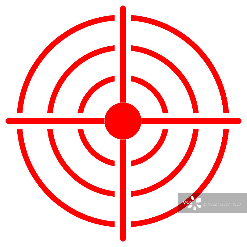 白色背景上的红色目标图标图片素材