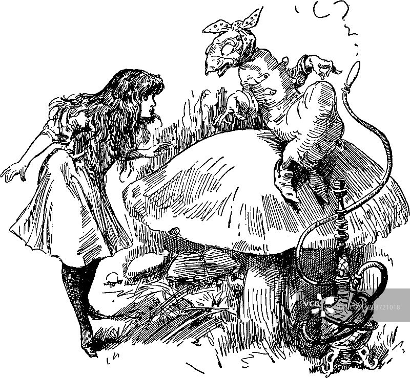 爱丽丝梦游仙境复古风图片素材