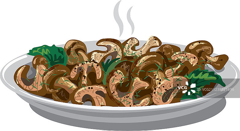 炸煮熟的蘑菇图片素材