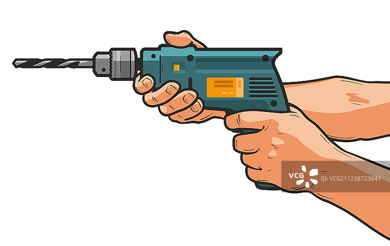 手持钻头建筑维修家务图片素材