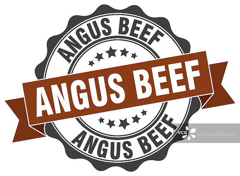 安格斯牛肉印章标志图片素材