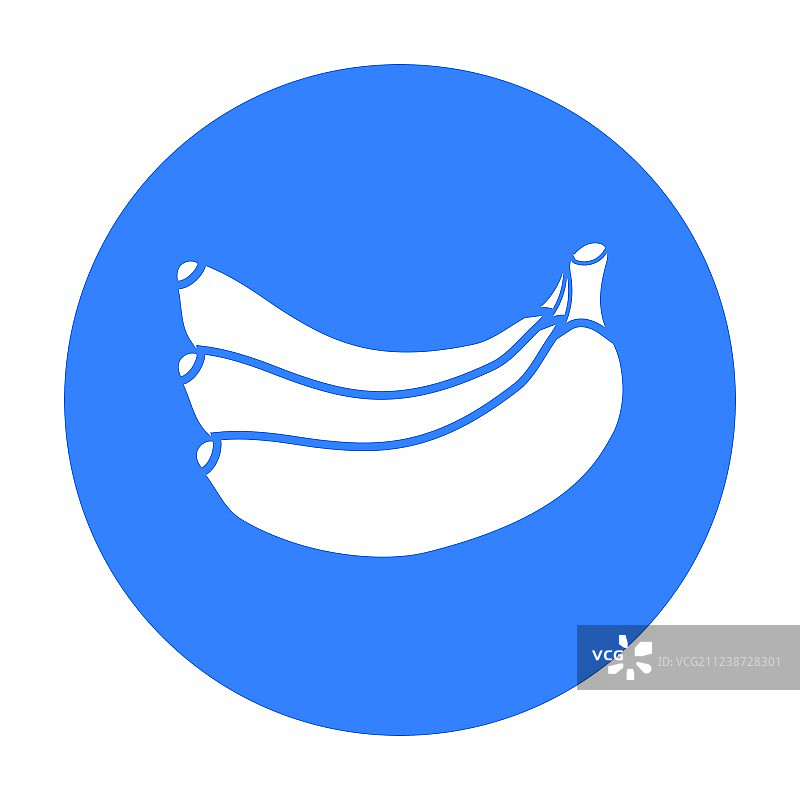 黑色香蕉图标，食物类水果图标图片素材