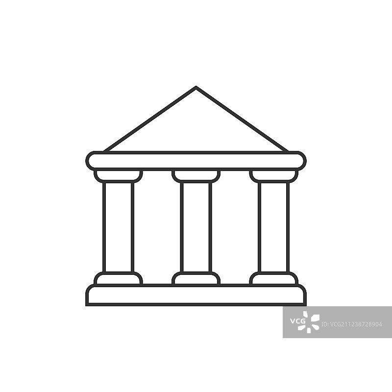 政府大楼描边图标图片素材