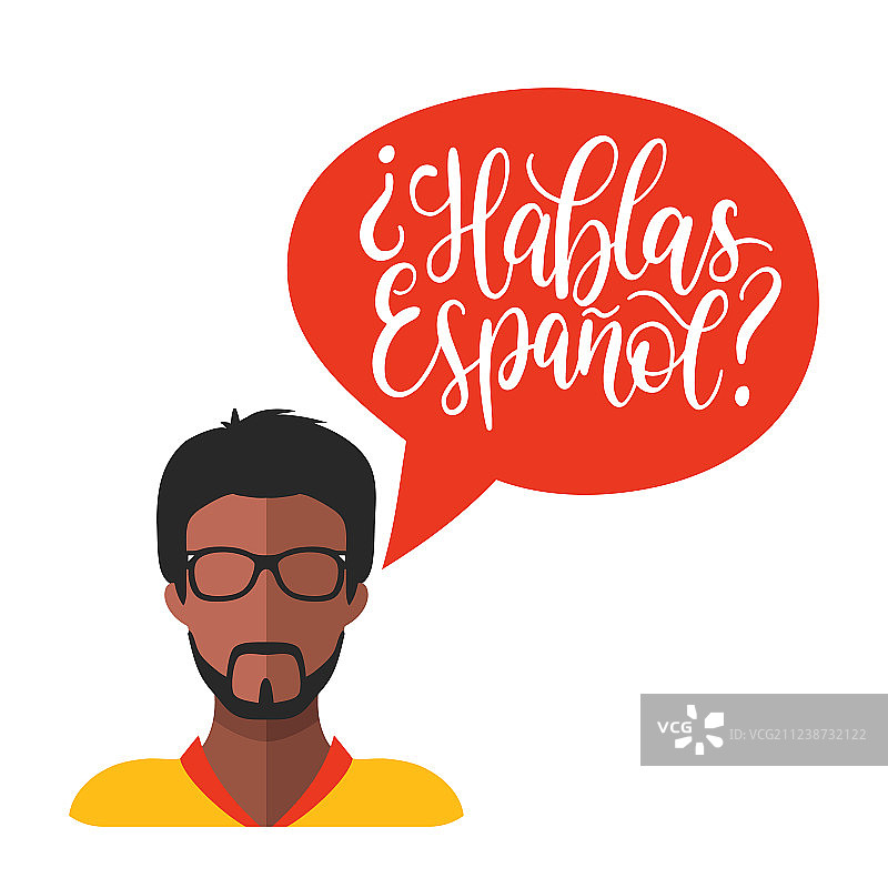 手绘西班牙语短语图片素材