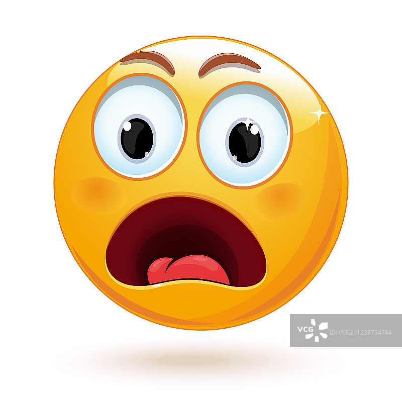 震惊的表情符号图标图片素材