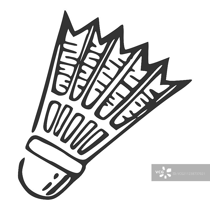 手绘尼龙羽毛球图片素材