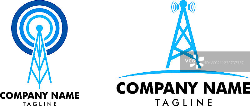 塔式信号天线图标标识图片素材