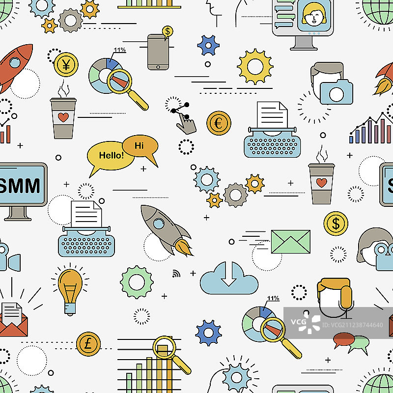 社交媒体营销图案图片素材