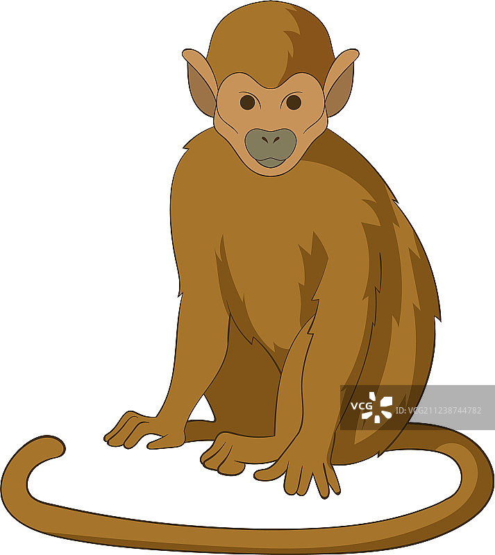 卡通风格的缅甸金丝猴图标图片素材