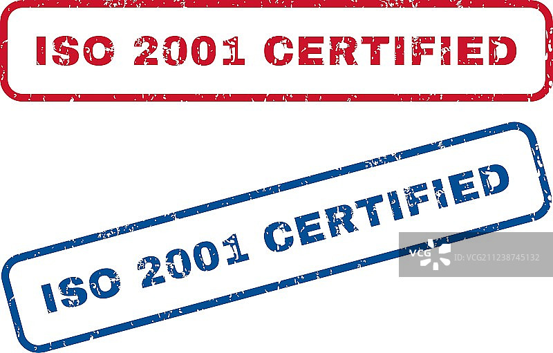 ISO 2001认证橡胶印章图片素材