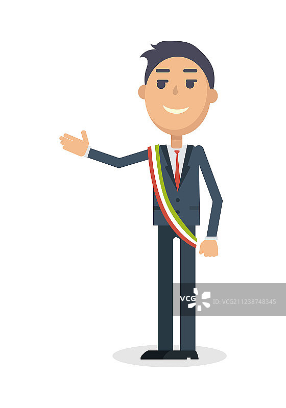 扁平风格的市长角色图片素材