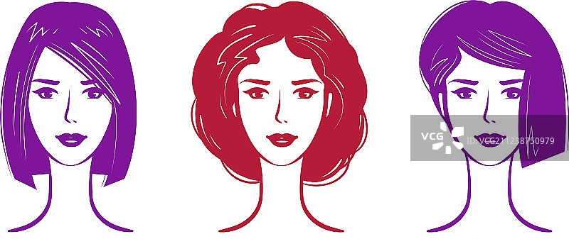 美发沙龙化妆Logo人像图片素材