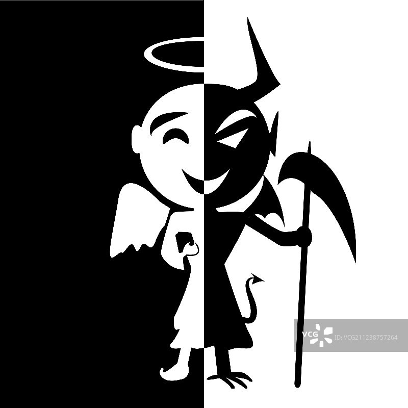 双相情感障碍：天使与魔鬼的微笑图片素材