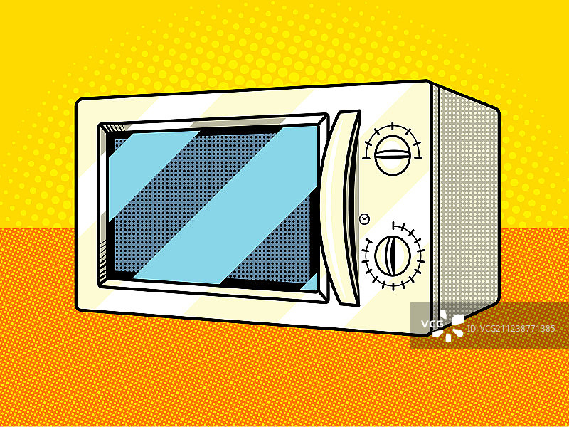 波普艺术风格微波炉图片素材