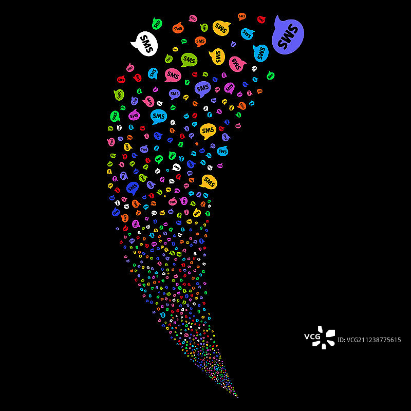 短信随机流图片素材