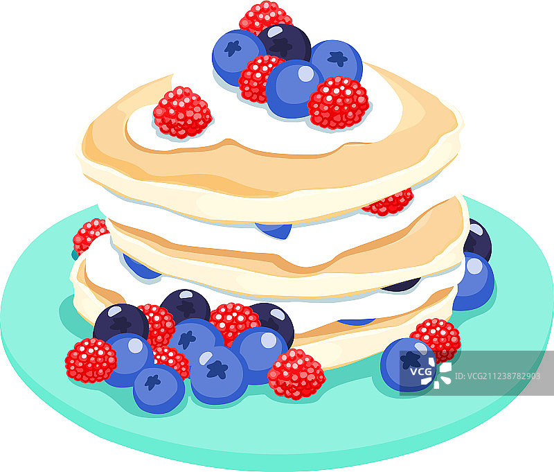 混合浆果煎饼图片素材