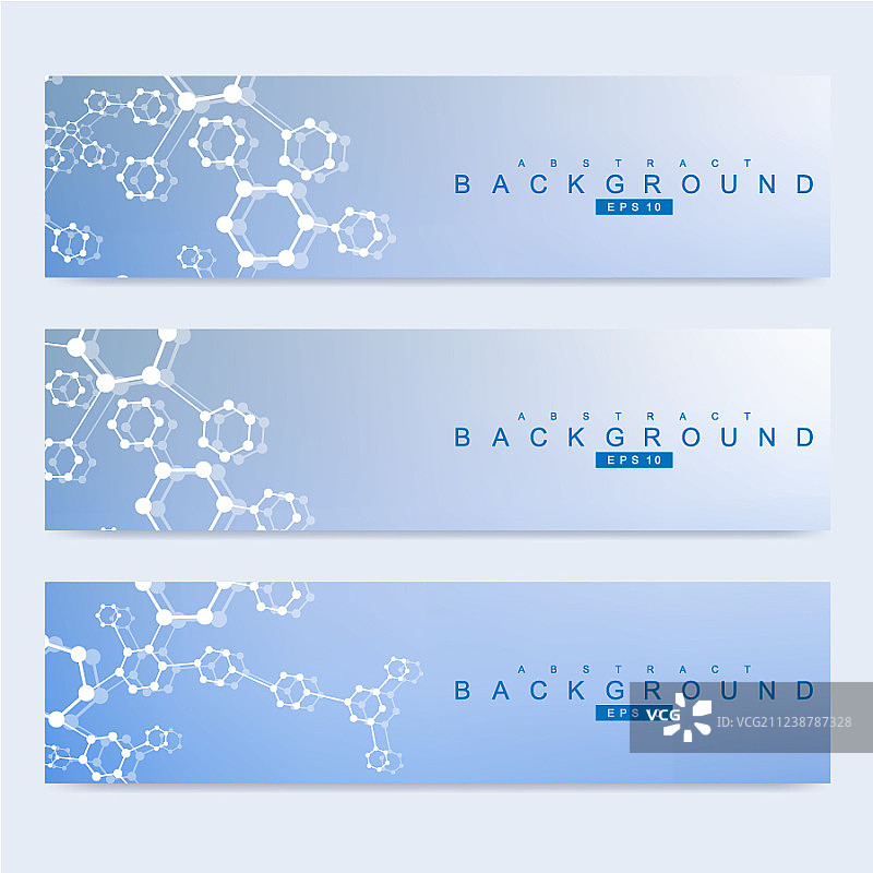 科学的一套现代旗帜DNA图片素材