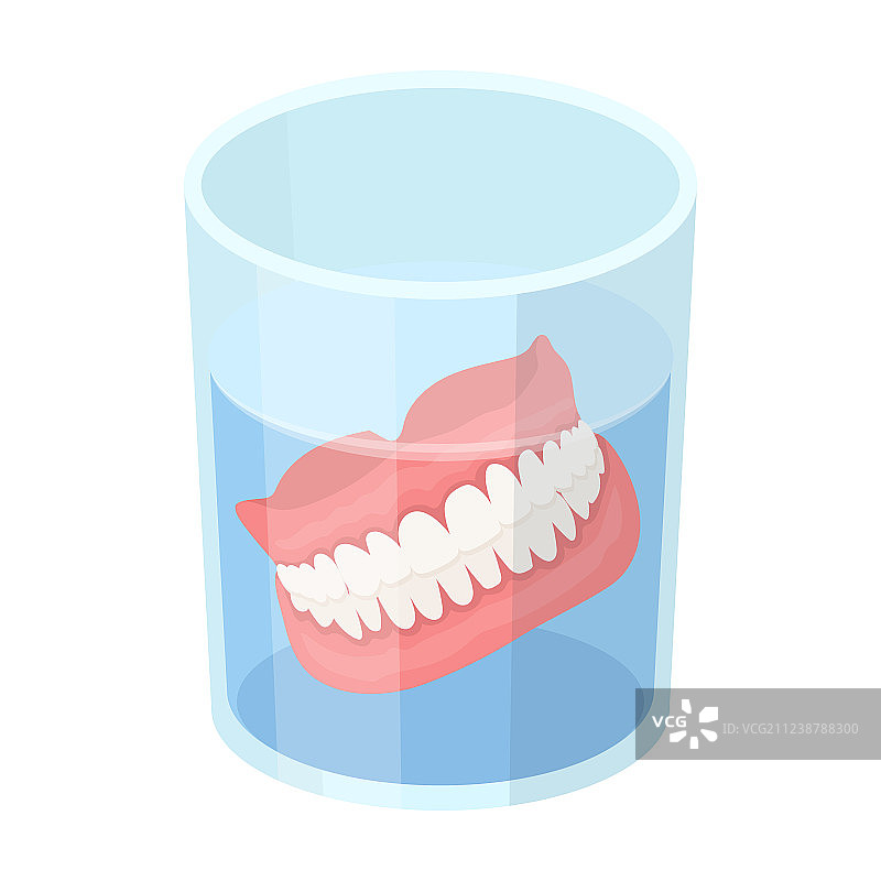 卡通风格的假牙图标图片素材
