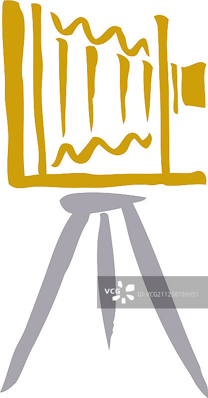 手绘大画幅相机图片素材