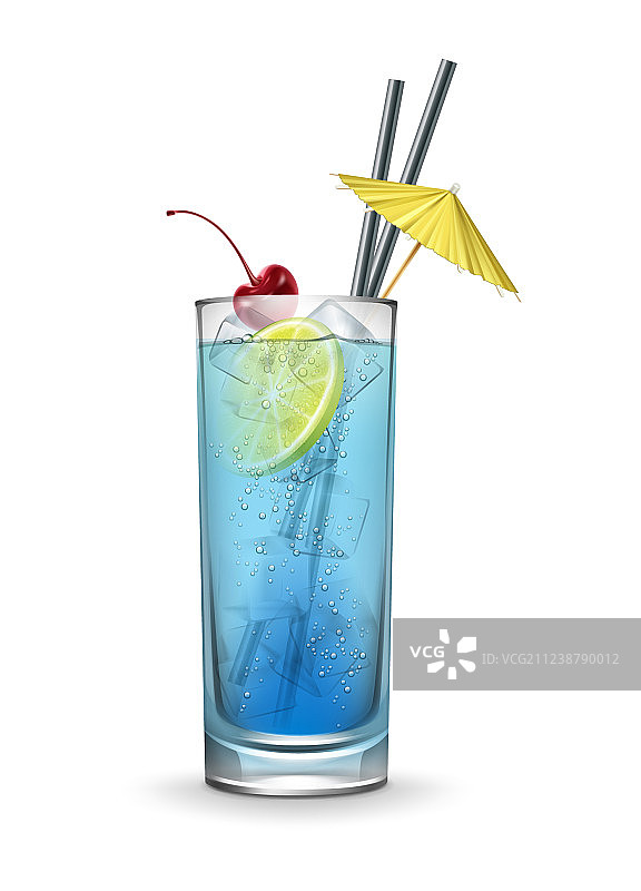 蓝色泻湖鸡尾酒图片素材