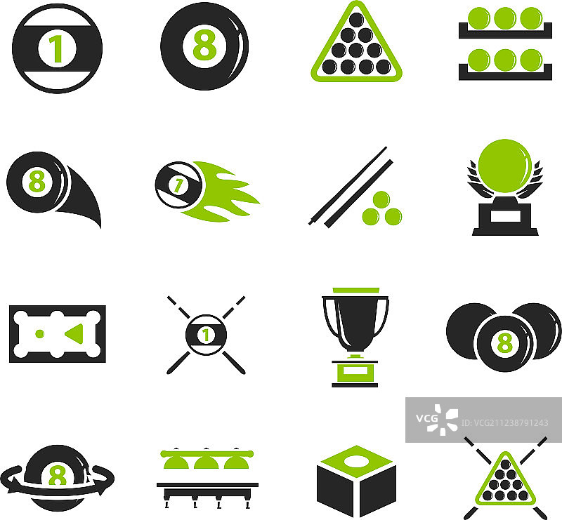 台球图标合集图片素材