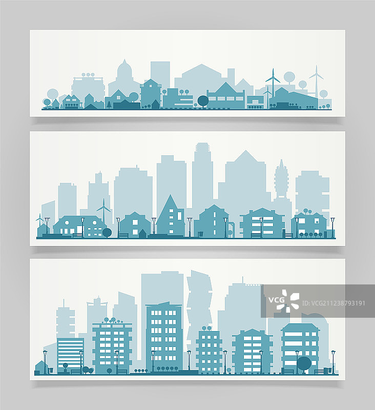 城市天际线合集图片素材